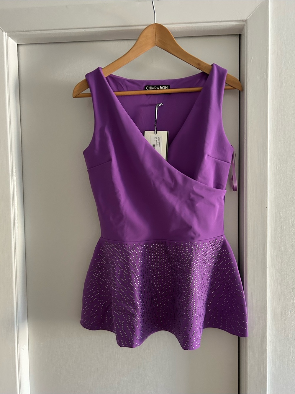 NWT Chiara Boni Poppy Peplum Top